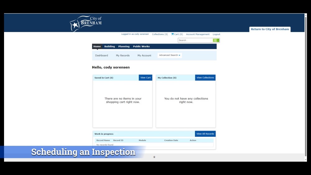 scheduling an inspection-web